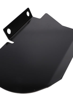 The AGCO | SHIELD - SN19211 is a black, flat metal bracket featuring two mounting holes and a curved bottom edge. For ordering questions, please contact our support team.