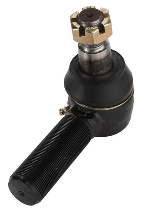 The AGCO TIE ROD - ACY1574330 is a metal ball joint featuring a threaded bolt and a rubber casing, typically used in automotive steering and suspension systems. Currently, no additional product description information is available.