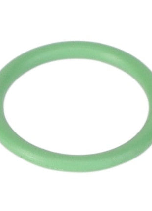 An AGCO green circular rubber O-ring, model AG518526, stands out against a white background, showcasing its simplicity and functionality.