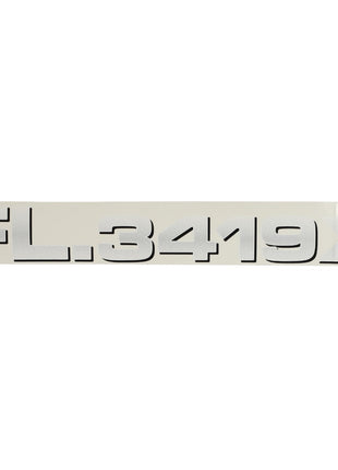 Product Name: AGCO | Decal, Model - Acp0352080
Brand Name: AGCO

Description: The decal bears the text "FL.3419X" prominently in bold, white letters set against a translucent background.