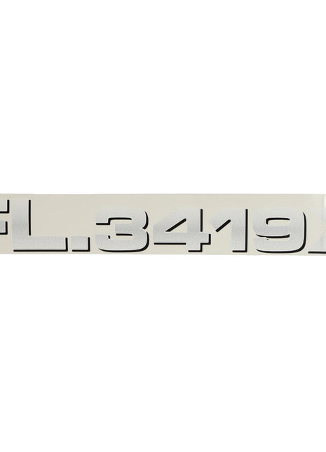 Product Name: AGCO | Decal, Model - Acp0352080
Brand Name: AGCO

Description: The decal bears the text "FL.3419X" prominently in bold, white letters set against a translucent background.