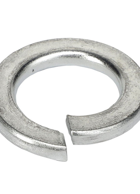 A close-up image of a single AGCO | WASHER - AL5013413 steel split lock washer against a plain white background. No current product description information is available.
