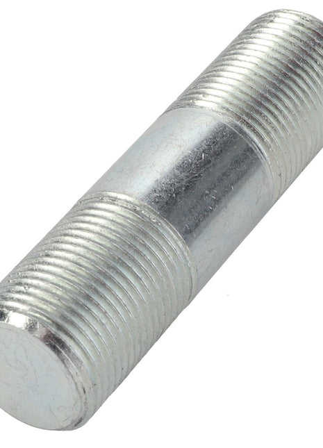 The AGCO Bolt - Acp0324760, a metallic double-ended screw from the AGCO brand, features threaded sections on both ends and a smooth middle segment.