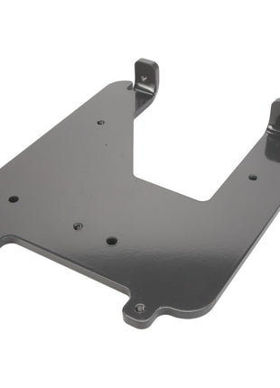 The AGCO Bracket - Acw0582570 by AGCO is a sleek, grey, V-shaped metal bracket with multiple holes for versatile mounting options.