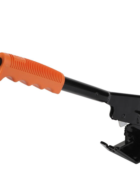 A black metal AGCO Handbrake Lever (model Acw647031D) featuring an orange ergonomic handle is displayed on a white background, designed for heavy-duty use in fastening applications. No current product description information is available.