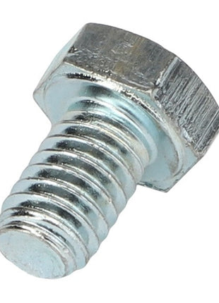 Close-up of the AGCO | HEXAGONAL HEAD BOLT - AG551511, featuring a threaded shaft and a hexagonal head against a white background.