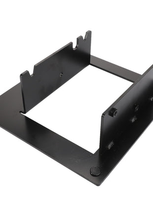 The AGCO Bracket - Acw090480A from AGCO is a metal bracket with a rectangular base, designed with vertical supports that feature notches and screw holes. No additional product description information is currently available.