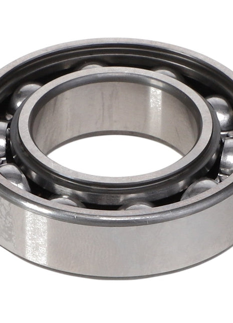 A close-up image of the AGCO | Cylindrical Round Bore Ball Bearing - 1124697, showcasing its outer and inner rings and the enclosed spherical balls. No current product description available.