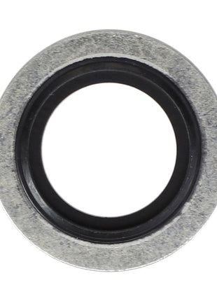 Top view of the AGCO | SEAL - D49070022, a metal and rubber O-ring washer typically used for sealing and preventing leaks in plumbing and industrial applications. No current product description information is available.