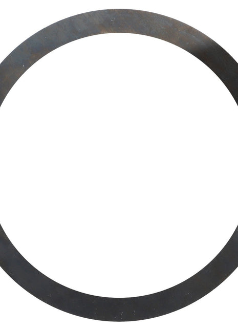Description: The AGCO Shim Kit - Acp0443570, a flat, circular black metal ring with a thin profile, is showcased against a white background. This product currently has no description available.