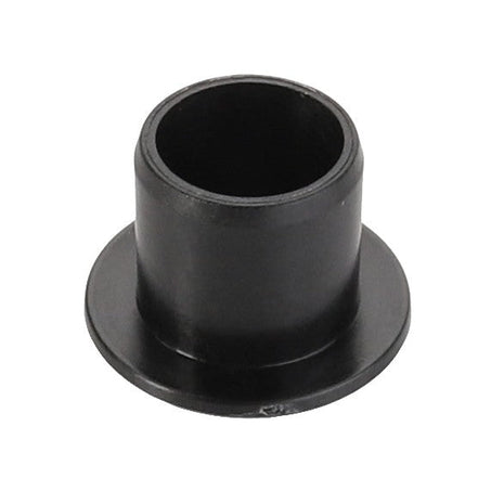 The AGCO Bush - Acp0488540 by AGCO is a black plastic cylindrical bushing with a flanged base, expertly designed for secure fitting and longevity.