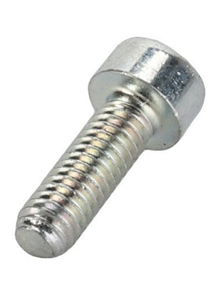 A close-up image of the AGCO Bolt - Va020659, a metal hex socket cap screw featuring a threaded body and cylindrical head. Currently, no detailed product description is available.