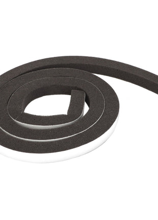 The AGCO | Seal - Acw1682040 is a coiled strip of black foam weatherstripping with an adhesive backing on one side.