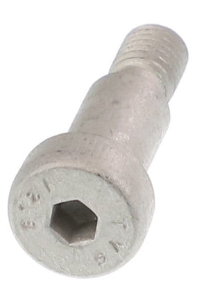A metal bolt with a hexagonal socket head and threading on one end. For more details on the AGCO | HEX SOCKET SHOULDER SCREW - ACP0221890, refer to the product description or contact our support team.
