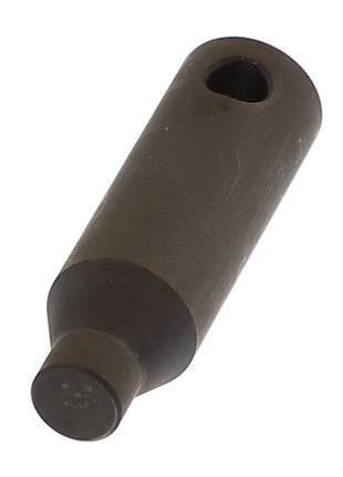 The AGCO GEAR PIVOT PIN - F743300021870, a metal cylindrical tool with a hole near the top and a rounded tip, is presented. Currently, no detailed product description information is available.