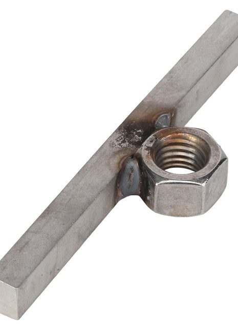 Introducing the AGCO | NUT - AG330968: A sturdy metal T-handle featuring a securely attached hex nut at its center. From the trusted brand, AGCO.