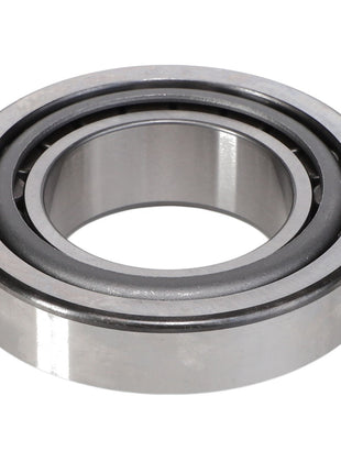 The AGCO | Roller Bearing - F385103220030 from AGCO is a metallic cylindrical roller bearing featuring an inner and outer ring, meticulously crafted to reduce friction between moving parts in machinery.