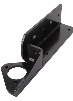 The AGCO Bracket - Acw2172570, a black metal bracket from AGCO, features several holes and a triangular base, designed for mounting purposes. No current product description information is available.