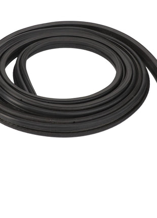 The AGCO | Gasket - Acp0327150, a coiled black rubber seal with a hollow center, designed for use in automotive or household applications to prevent leaks or drafts, currently has *No Product Description Available*.