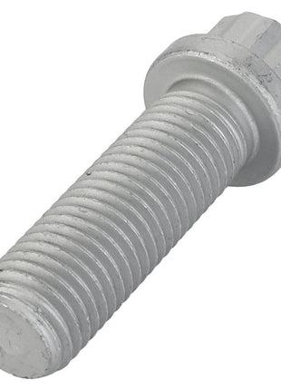 The AGCO Screw 12 Points Flange Head - Acw4076020 is a high-quality fastening solution from the renowned brand AGCO, featuring a silver finish, threaded shaft, and ridged sides designed for securely fastening materials.