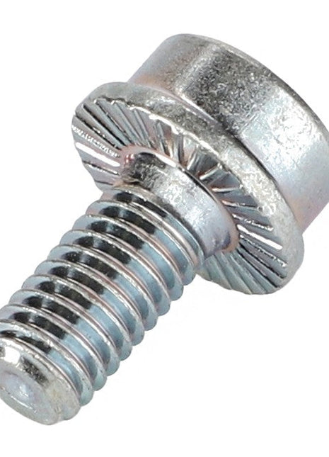 A close-up image of the AGCO Screw - Acx3628740, featuring a silver metallic finish with a partially threaded shaft and a flat, textured head. No current product description information is available.