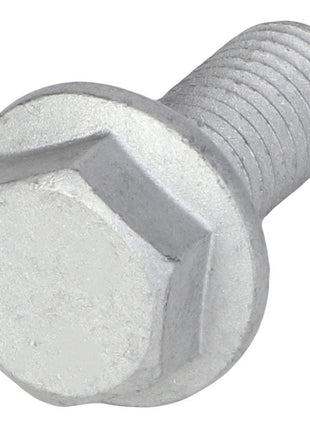 Close-up image of the AGCO Hex Flange Head Machine Screw - Acw1040780, featuring a silver hex bolt with a partially threaded shank and a hexagonal head, ideal for tightening with a wrench. No current product description information is available.