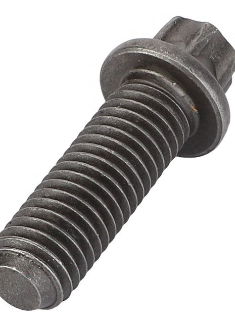 A close-up image of the AGCO Torx Screw - F119200210280, featuring a metal body with a hexagonal head and threaded shaft designed for fastening objects. No current product description available.