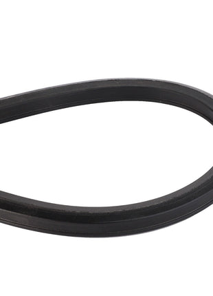 The AGCO Drive V Belt, Straw Walker - D41990068, a black rubber belt forming a loop, is commonly used in machinery for power transmission and ensures optimal performance by minimizing noise and slippage.