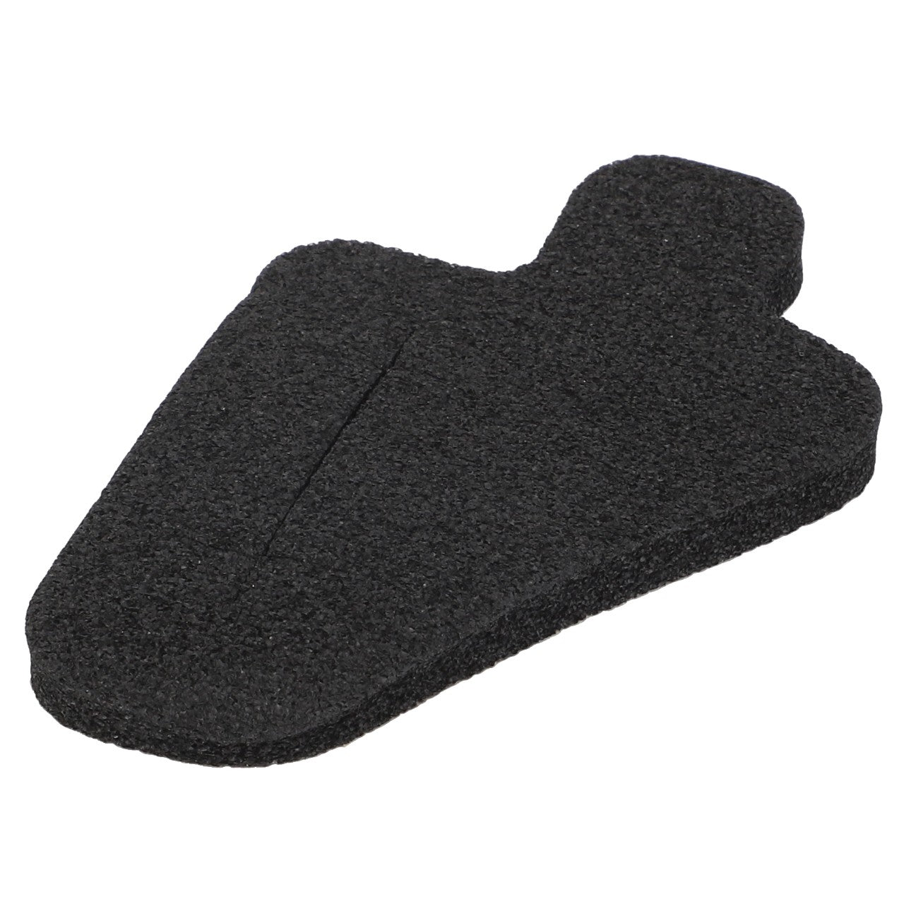The AGCO Gasket - Acw1079490, featuring a black foam construction, has a rounded rectangular shape with an extended tab on one end. No additional product details are currently available.