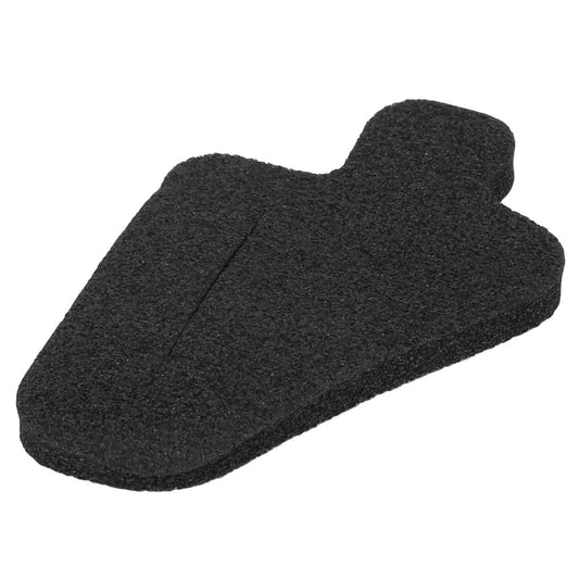 The AGCO Gasket - Acw1079490, featuring a black foam construction, has a rounded rectangular shape with an extended tab on one end. No additional product details are currently available.