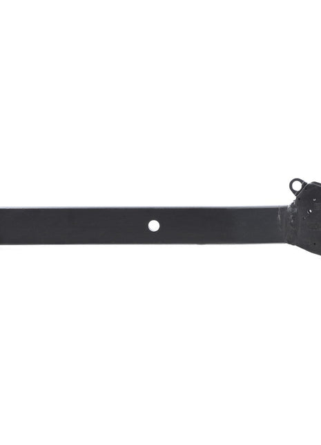 The AGCO | Right Hand Bar - Acw0919840 is a sleek black rear lower control arm, featuring a sturdy tow hook and meticulously crafted for optimal performance in vehicle suspension systems.
