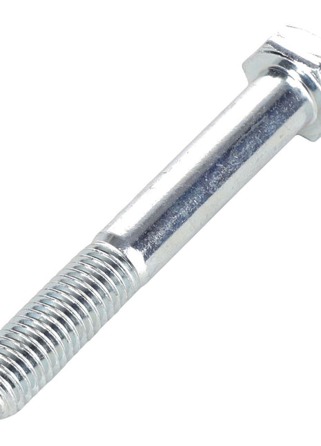 The AGCO | SCREW - AL5002082, a metallic bolt featuring a hexagonal head and threaded shaft, is isolated on a white background. No current product description information is available.