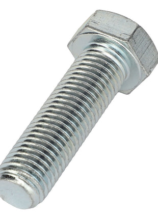 Close-up of the AGCO | HEX CAP SCREW - AL5002169, a silver hex bolt with a threaded shaft. The bolt is displayed against a white background.