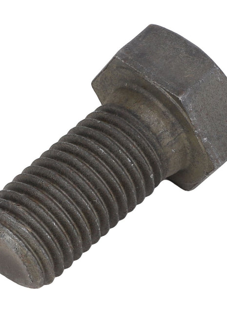 A close-up image of the AGCO | SCREW - AL5002253, featuring a meticulously threaded shaft and hexagonal metal head.