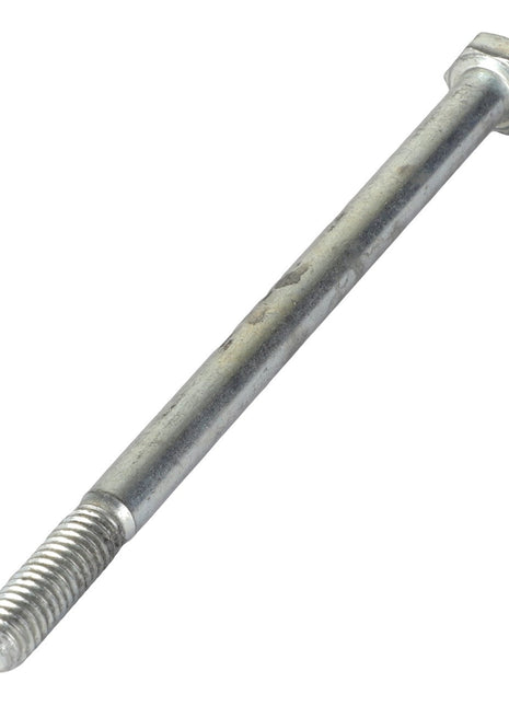 The AGCO | HEXAGONAL HEAD BOLT - AG704467 is a sturdy metal bolt with a hexagonal head and threaded end, extending seamlessly along the shaft.