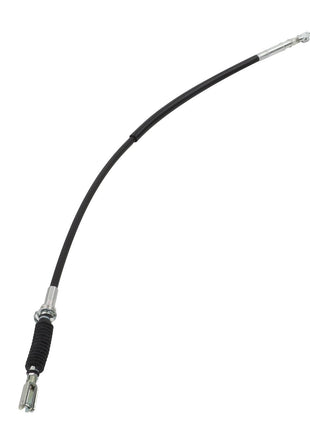 Product Description: The AGCO Cable - Acp0371990 is a black and silver automotive brake cable featuring durable metal fittings on both ends, designed for reliability and performance.