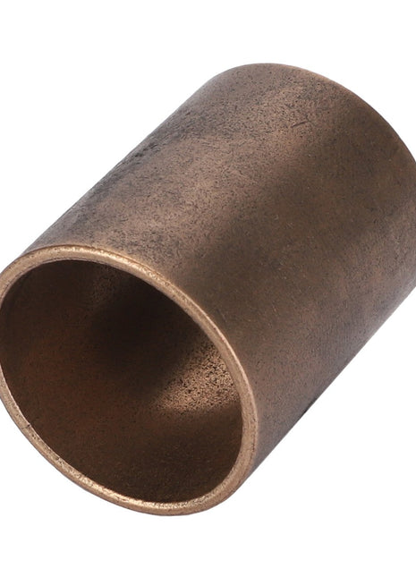 The AGCO | BUSH - D43364800 is a cylindrical, hollow bronze bushing featuring a smooth outer surface and a slightly rough inner surface.