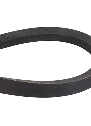 Close-up of an AGCO V BELT - D41986200 with a textured black rubber surface, forming a loop shape against a white background. No current information available.