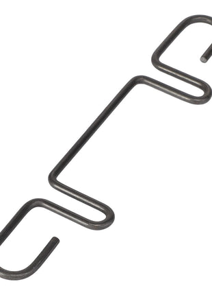 The AGCO | RETAINING CLIP - AG263035 is a metal clip featuring two elongated loops at each end and a zigzag pattern in the middle. No current product description information is available for this item.