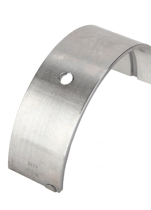 The AGCO Bearing Shell - Acp0406820 features a curved, metallic design with a single circular hole in the center and small notches at each end. No current product description available.