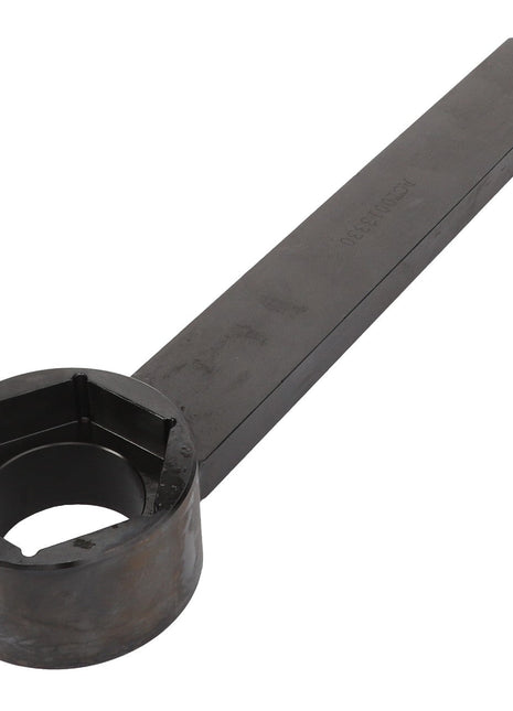 The AGCO Service Tool - Act0013330 is a large, black, metal wrench featuring a long handle and a circular opening on one end.