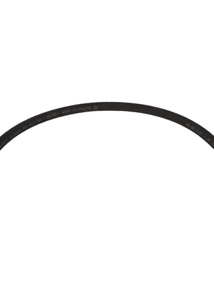 A black flexible hydraulic hose with silver metal fittings on both ends, showcased against a white background. This product is the AGCO | HYDR. HOSE - AL1103116 by AGCO.