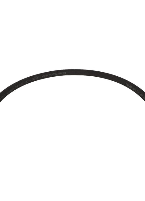 A black flexible hydraulic hose with silver metal fittings on both ends, showcased against a white background. This product is the AGCO | HYDR. HOSE - AL1103116 by AGCO.