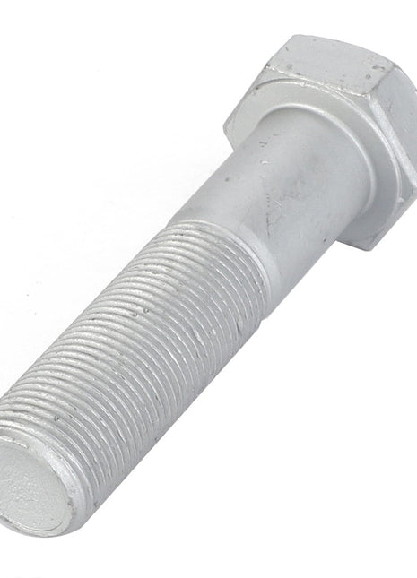 A close-up image of the AGCO Hex Cap Screw - La15988734, featuring a threaded shaft and hexagonal head, typically used in construction or manufacturing for fastening materials.