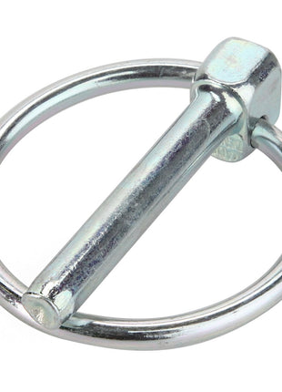 The AGCO | PIN - AL20725101 from the reputable brand AGCO is a durable metallic fastener featuring a sleek circular ring and a robust cylindrical pin, perfect for reliably securing parts in various machines or equipment.