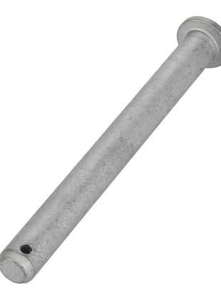 Introducing the AGCO Clevis Pin - Acw1920970, a high-quality metal pin with a cylindrical shape and a flat head. It features a small hole near the opposite end for versatile applications. Currently, detailed product information is not available.