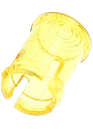 A small, yellow, cylindrical plastic connector with an open end, known as AGCO LENS - AG334164.