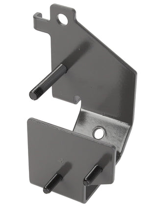 The AGCO | Bracket - Acw3803820 is a metallic bracket equipped with two threaded bolts and mounting holes, commonly used for securing or attaching components in machinery or structural applications. Currently, no additional product description information is available.