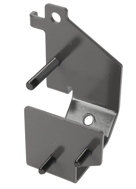 The AGCO | Bracket - Acw3803820 is a metallic bracket equipped with two threaded bolts and mounting holes, commonly used for securing or attaching components in machinery or structural applications. Currently, no additional product description information is available.