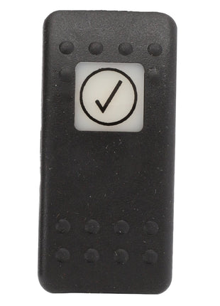 The AGCO | SWITCH - D45000126, a black remote control button, features a white square center displaying a black check mark. No current product description available.